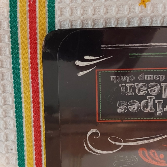 NWOT Set of 2 My Christmas Wishlist Chalkboard placements in sealed package - Picture 3 of 4